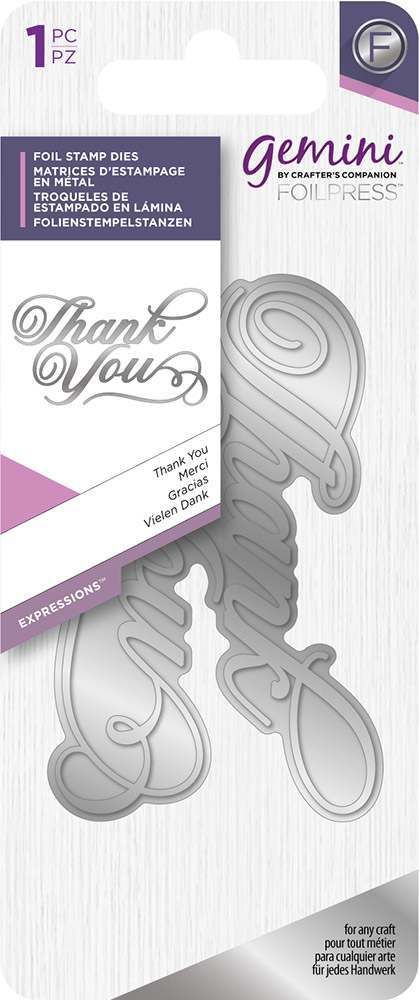 Gemini - Foil Stamp Word Die - Thank You