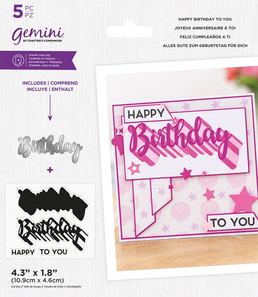 Gemini - Stamp & Die - Happy Birthday to You