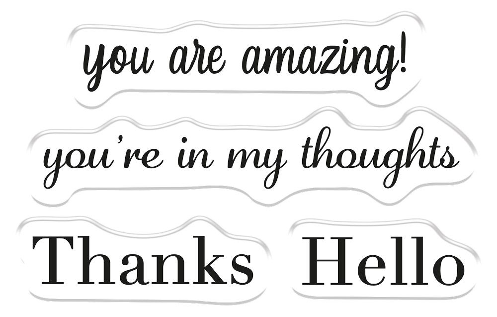 Gemini Word Cut In Stamp & Die- JUST TO SAY you are amazing