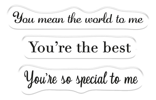 Gemini Word Cut In Stamp & Die - MY FRIEND youre the best