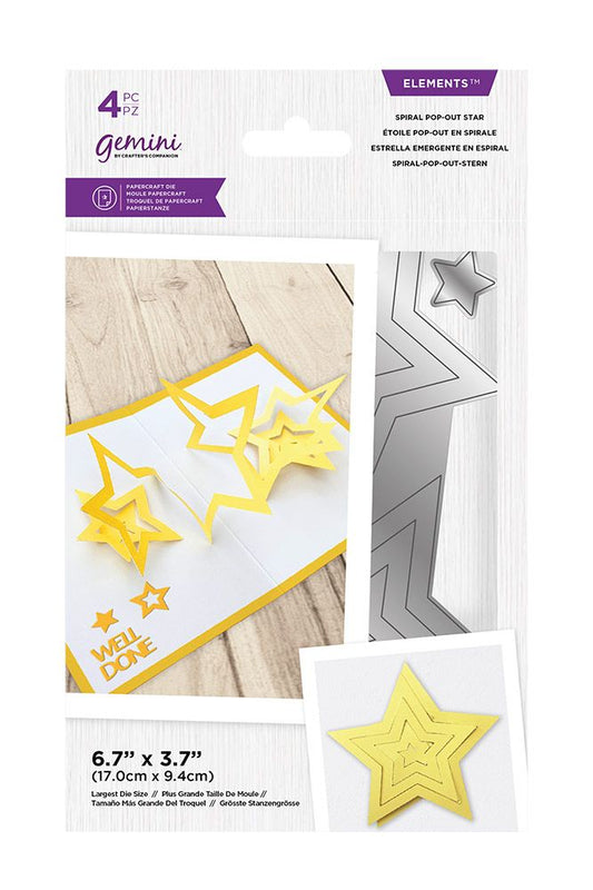 Gemini Elements Metal Die - Spiral Pop-Out Star