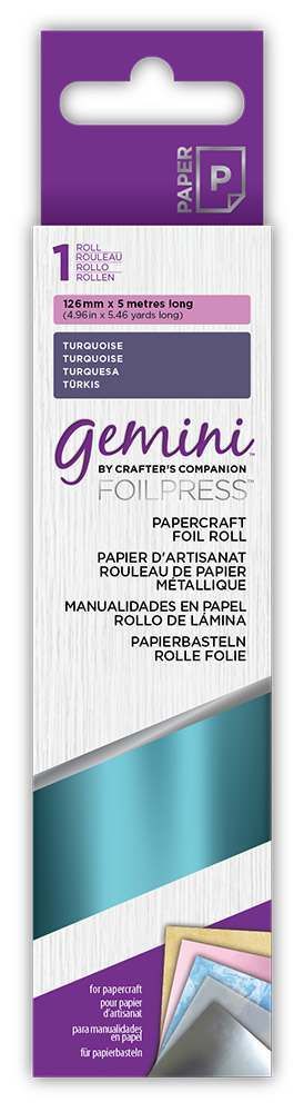 Gemini - FoilPress Papercraft Foil - 4.96" x 5.46" - Turquoise
