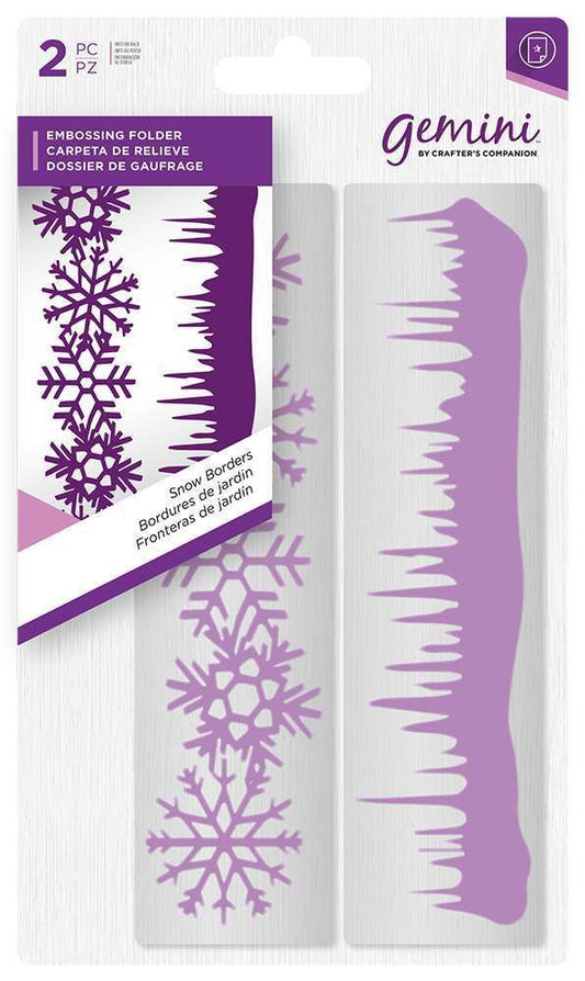 Gemini Embossing Folder 2PC - Snow Borders