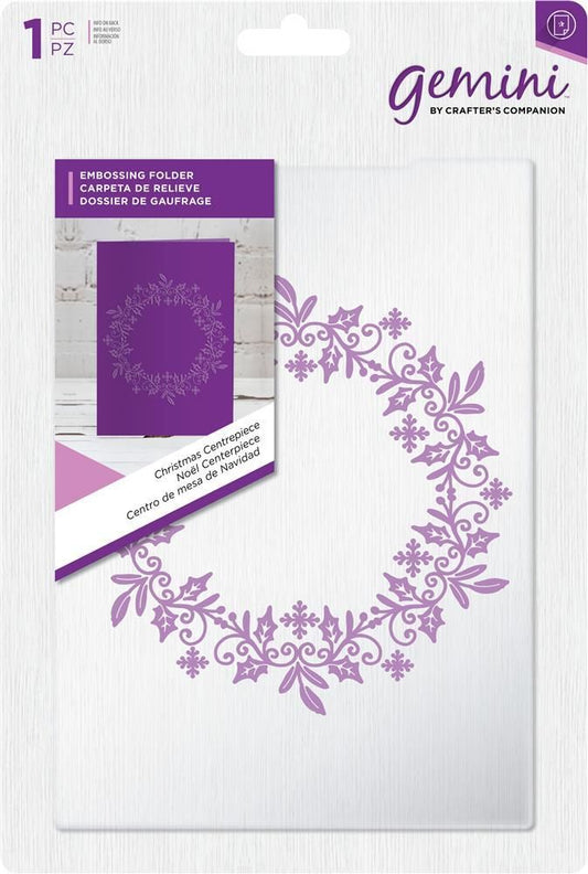 Gemini 5 x 7 Embossing Folder - Christmas Centerpiece