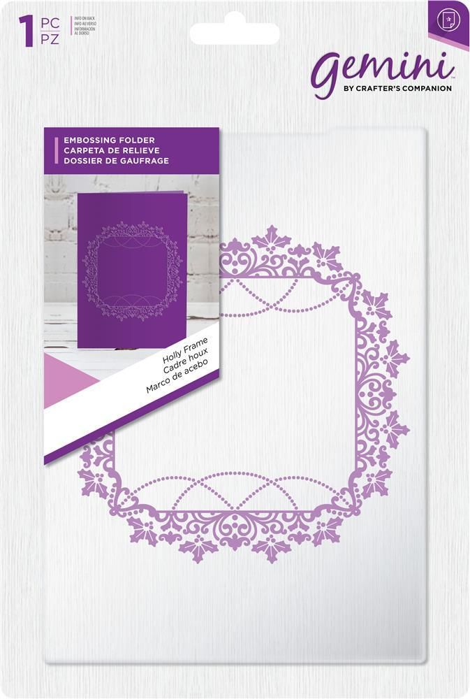 Gemini 5 x 7 Embossing Folder - Holly Frame