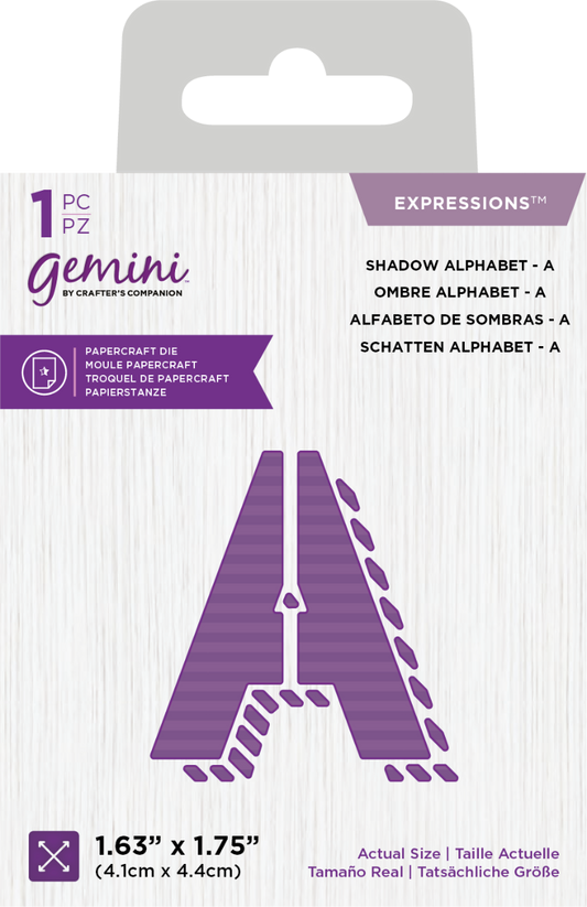 Gemini Expressions Die - Shadow Alphabet &
