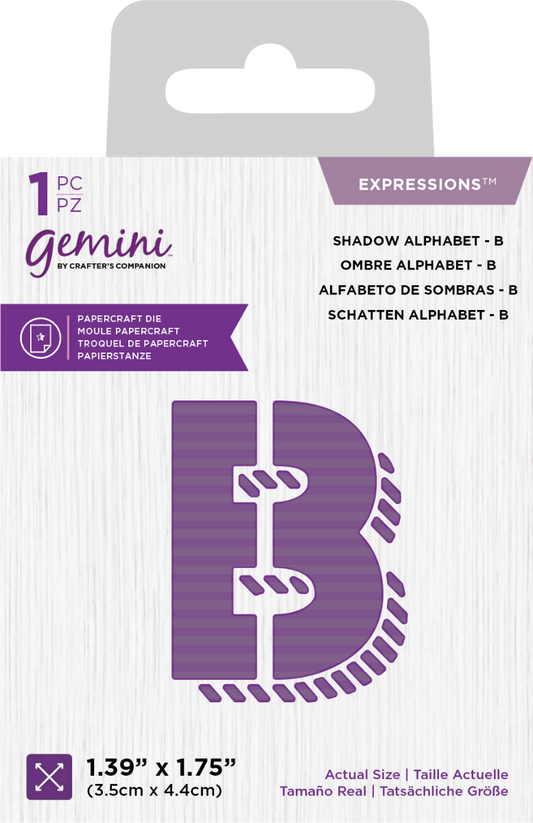 Gemini Expressions Die - Shadow Alphabet and &