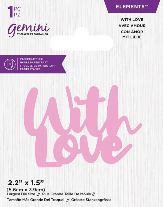 CC - Gemini Mini Die Set - With Love - 1pc set