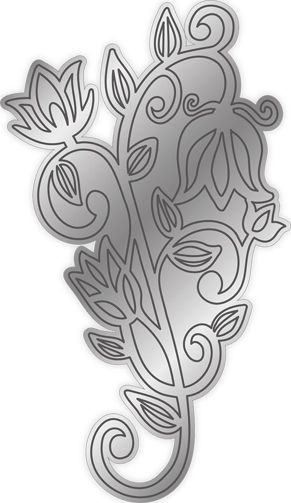 Gemini Grande Swirls Edge Element Die - Dainty Snowdrops