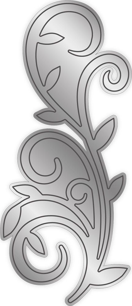 Gemini Grande Swirls Edge Element Die - Elegant Flourish