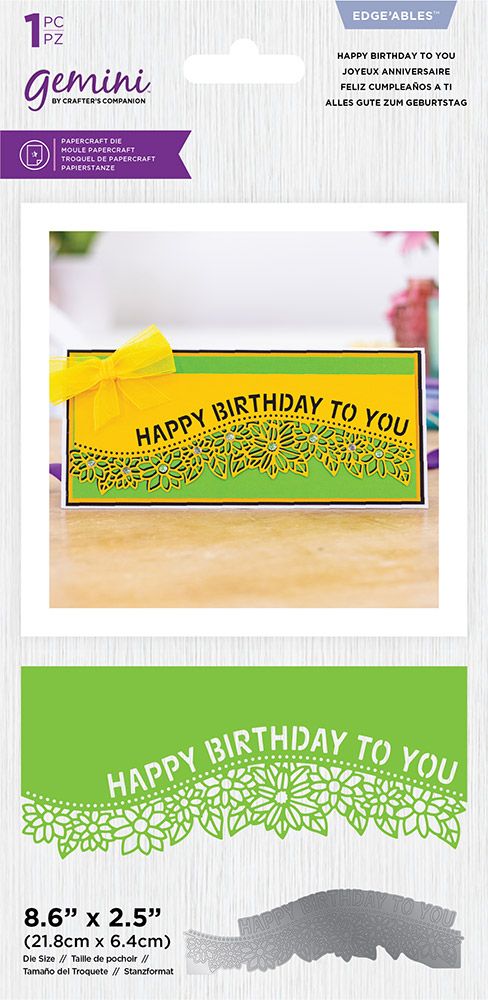 Gemini Die - Edgeables - Happy Birthday to You