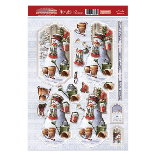 Hunkydory Favourites Christmas Toppers - A Friendly Snowman