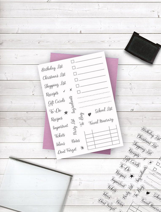 Crafters Companion Photopolymer Stamp - Make a List