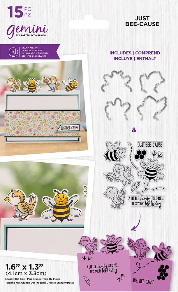 Gemini Cute Character Stamp & Die - Just Bee-cause