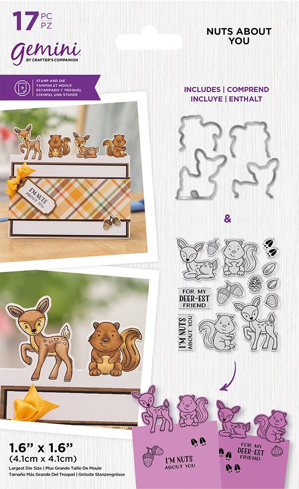 Gemini Cute Character Stamp & Die - Nuts About You