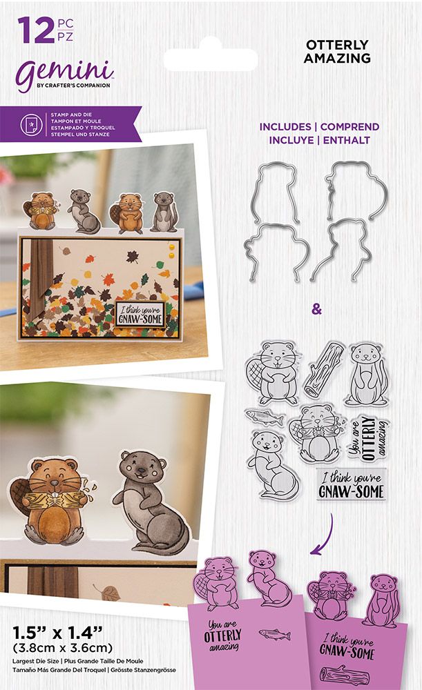 Gemini Cute Character Stamp & Die - Otterly Amazing