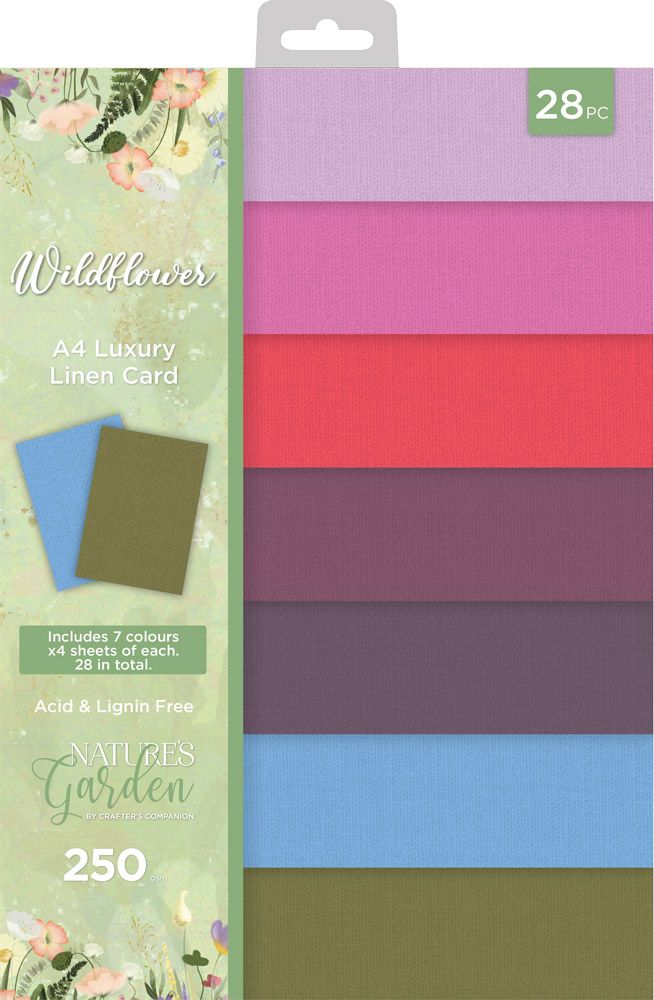 Natures Garden Wildflower A4 Luxury Linen Card Pack