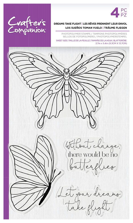 Crafters Companion - Photopolymer Stamp - Dreams Take Flight