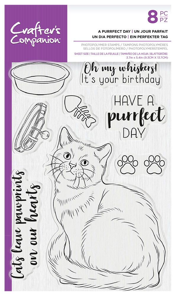 Crafters Companion - Photopolymer Stamp - A Purrfect Day