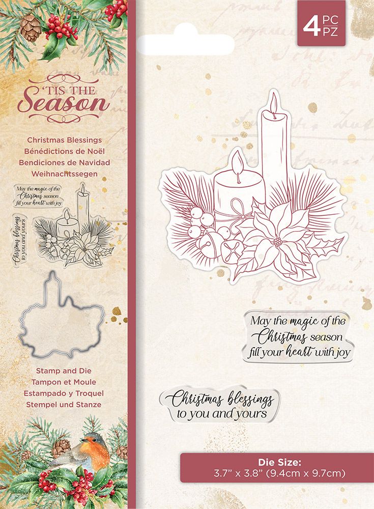 Tis the Season Stamp & Die - Christmas Blessings