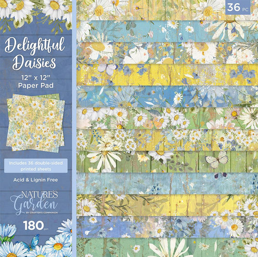 Natures Garden Delightful Daisies - 12x12 Paper Pad
