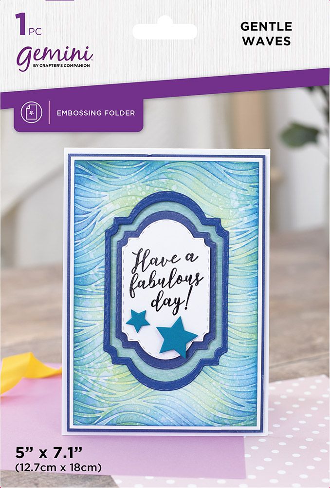 Gemini - 5 x 7” 2D Embossing Folder - Gentle Waves