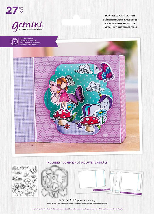Gemini - Stamp & Die - Box Filled With Glitter
