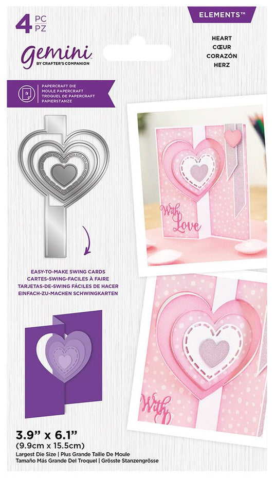 Gemini Elements Die Swing Card - Heart