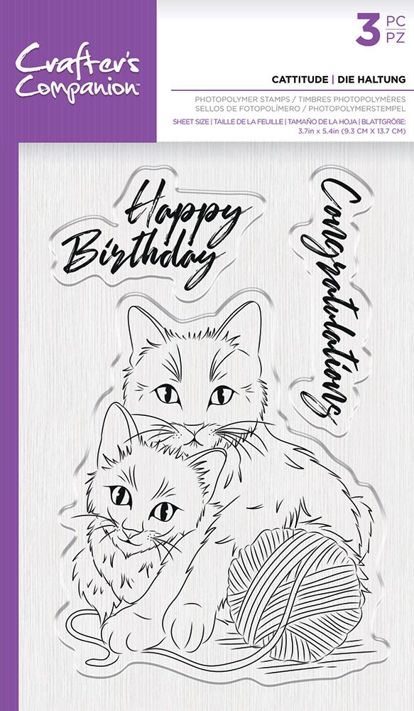 Crafters Companion Photopolymer Stamp - Cattitude