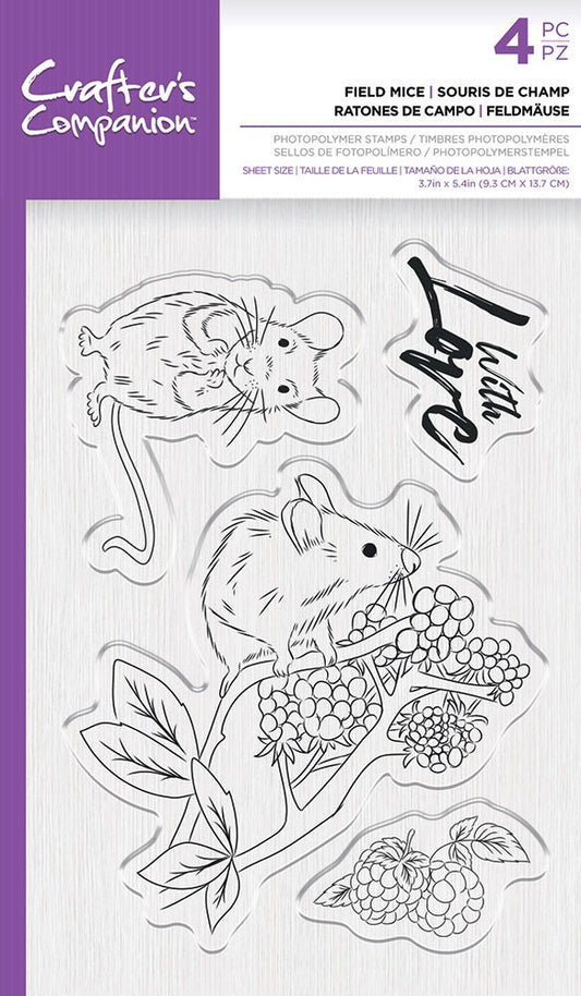 Crafters Companion Photopolymer Stamp - Field Mice