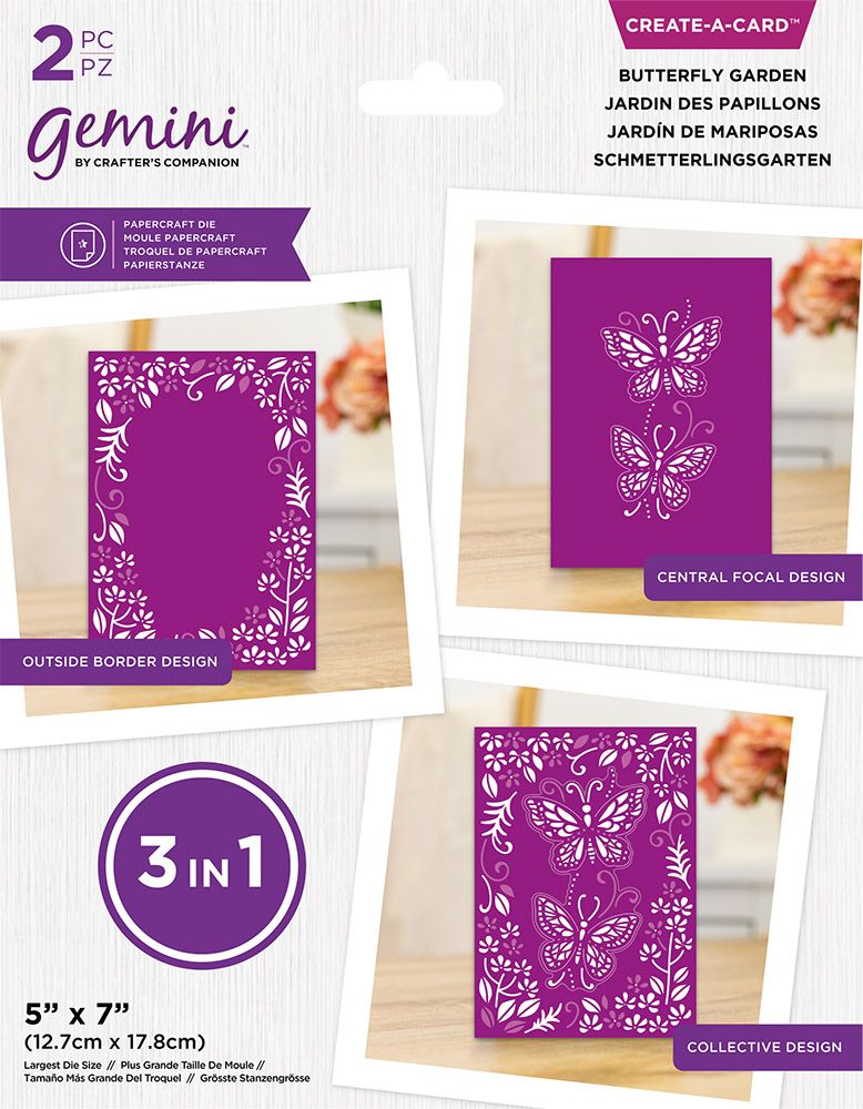 Gemini 3-in-1 Create a Card Die - Butterfly Garden