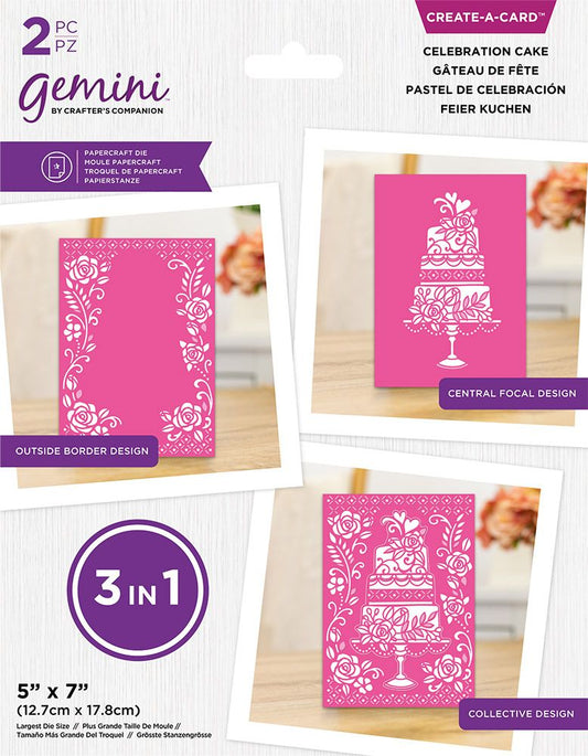 Gemini 3-in-1 Create a Card Die - Celebration Cake