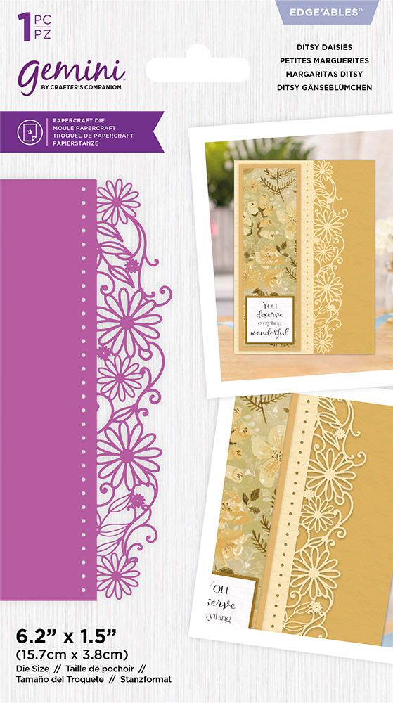 Crafter's Companion - Gemini Die - Edge'ables - Ditsy Daisies - 1pc