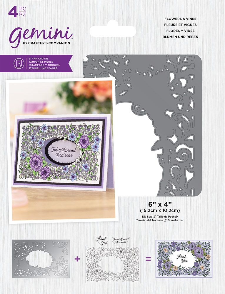 Gemini Stamp & Die - Flowers & Vines