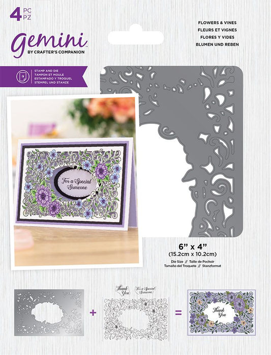 Gemini Stamp & Die - Flowers & Vines