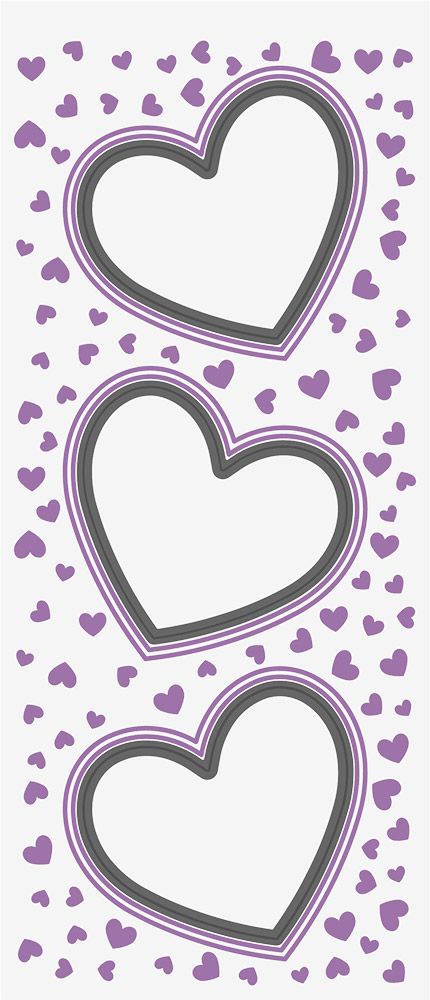 Gemini - 4" x 8.5" Embossing Folder - Happy Hearts