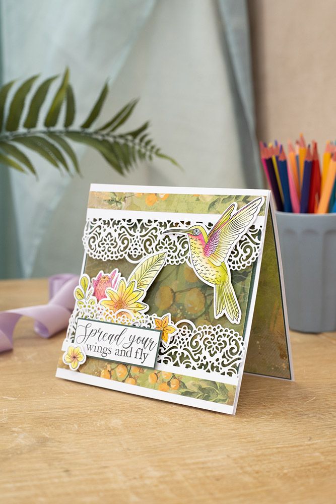 Natures Garden Hummingbird Stamp â€“ Spread your wings