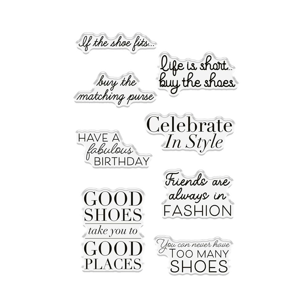 Crafters Companion - Clear Acrylic Stamps - If The Shoe Fits Accessories