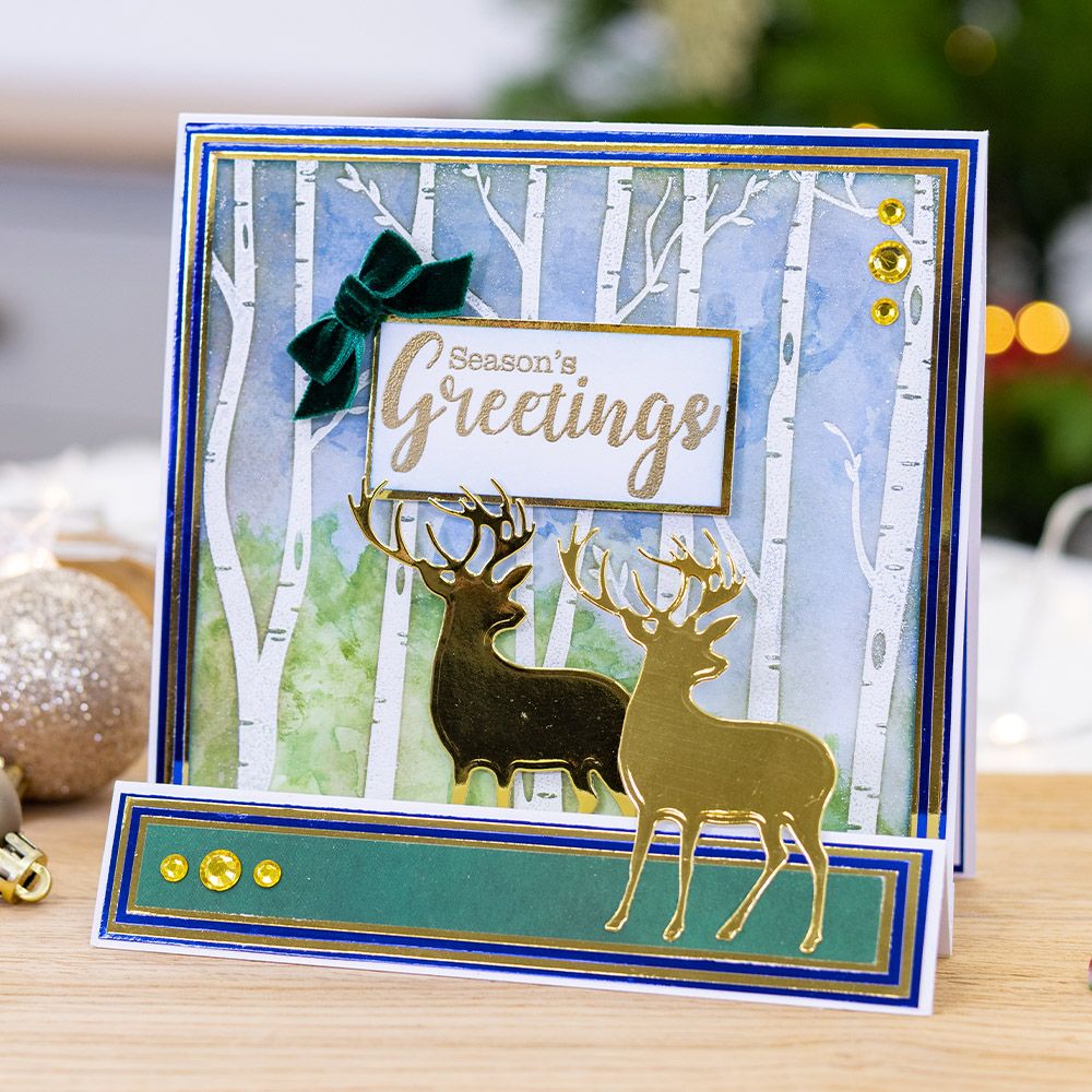 The Reindeer Collection - Embossing Folder - Winter Woodland