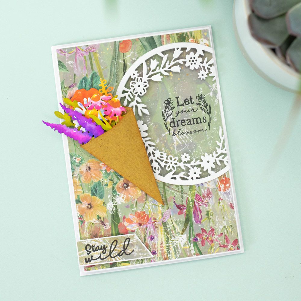 Natures Garden Wildflower Clear Acrylic Stamp - Stay Wild