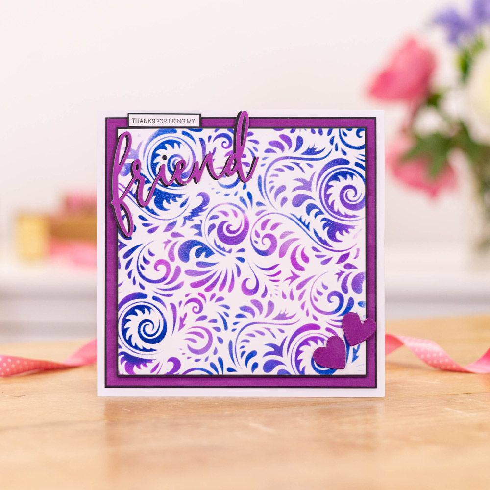 Crafters Companion Stencil 7 x 7" - Abstract Swirls