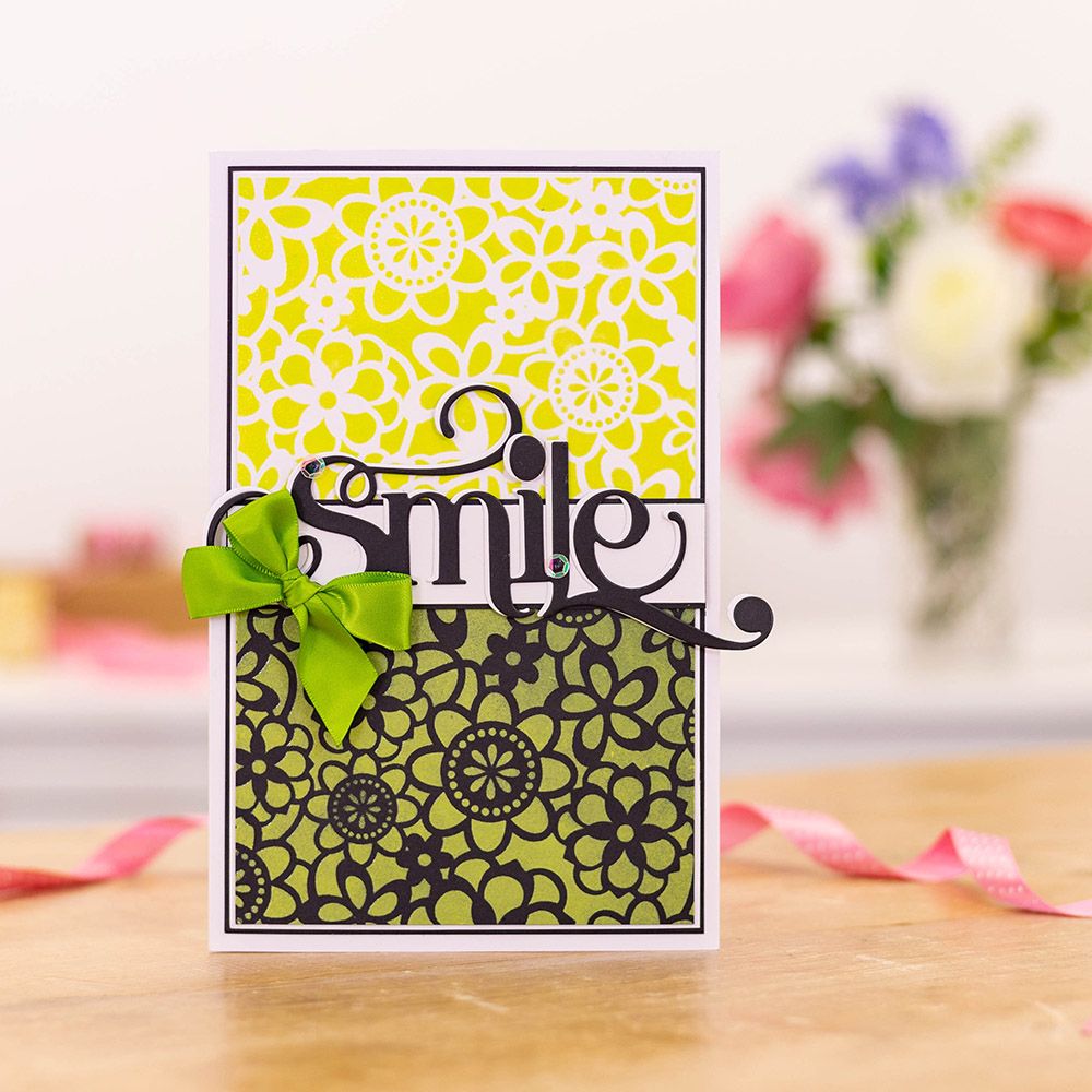 Crafters Companion Stencil 7 x 7" - Cute Florals