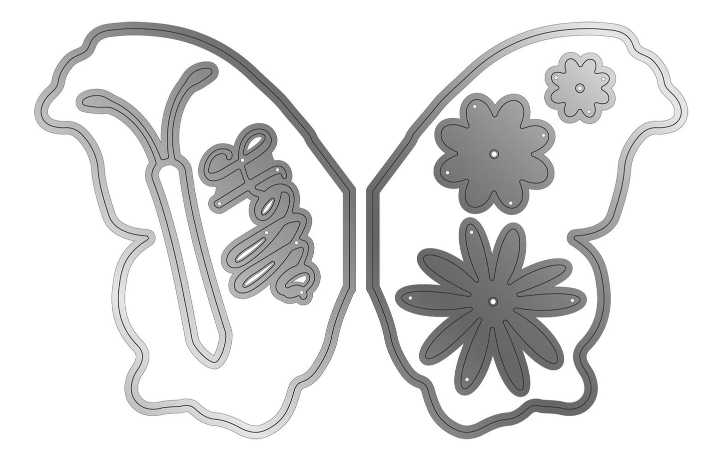 Gemini - Elements - Iris Folding - Butterfly