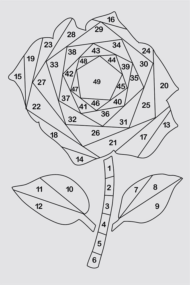 Gemini - Elements - Iris Folding - English Rose