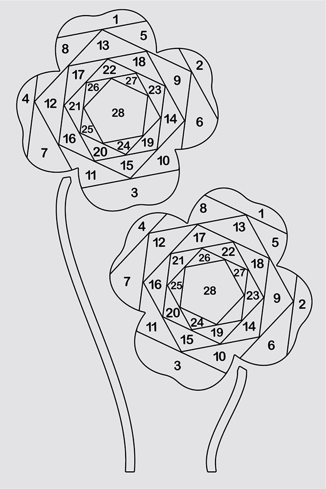 Gemini - Elements - Iris Folding - Poppies