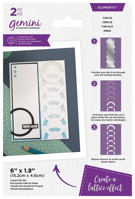 Gemini Elements Lattice Folding Dies - Circle