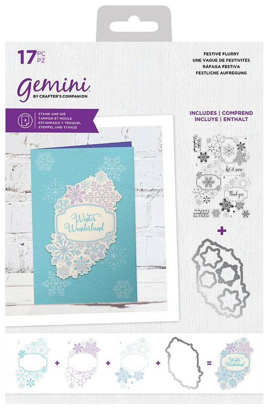 Gemini Christmas Layering Stamp & Die - Festive Flurry