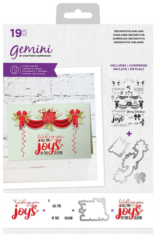 Gemini Christmas Layering Stamp & Die - Decorative Garland