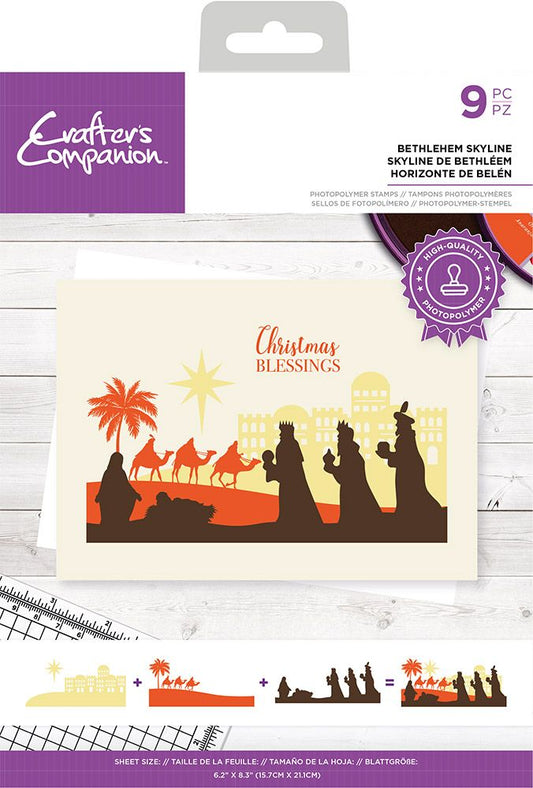 Crafters Companion Photopolymer Stamp - Bethlehem Skyline