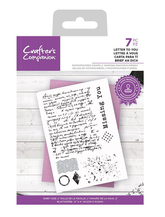 Crafters Companion Photopolymer stamp - Letter to You